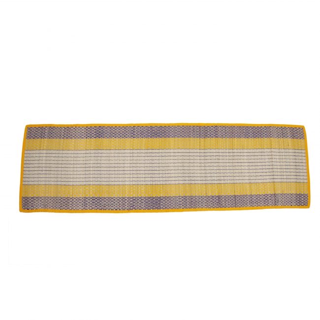 Handcrafted Multicolour Madhur Grass Stripe Folding Table Mat Set (6+1)