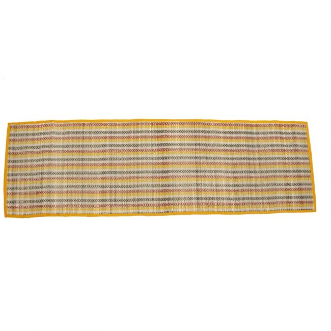Handcrafted Multicolour Madhur Grass Stripe Folding Table Mat Set (6+1)