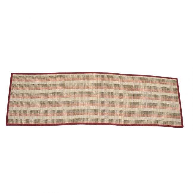 Handcrafted Multicolour Madhur Grass Stripe Folding Table Mat Set (6+1)