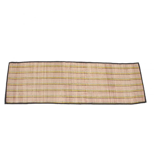 Handcrafted Multicolour Madhur Grass Stripe Folding Table Mat Set (6+1)