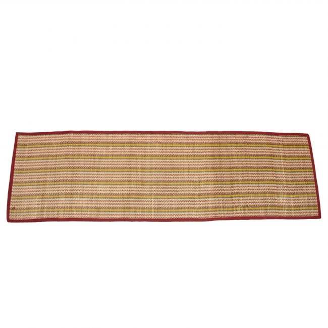 Handcrafted Multicolour Madhur Grass Stripe Folding Table Mat Set (6+1)