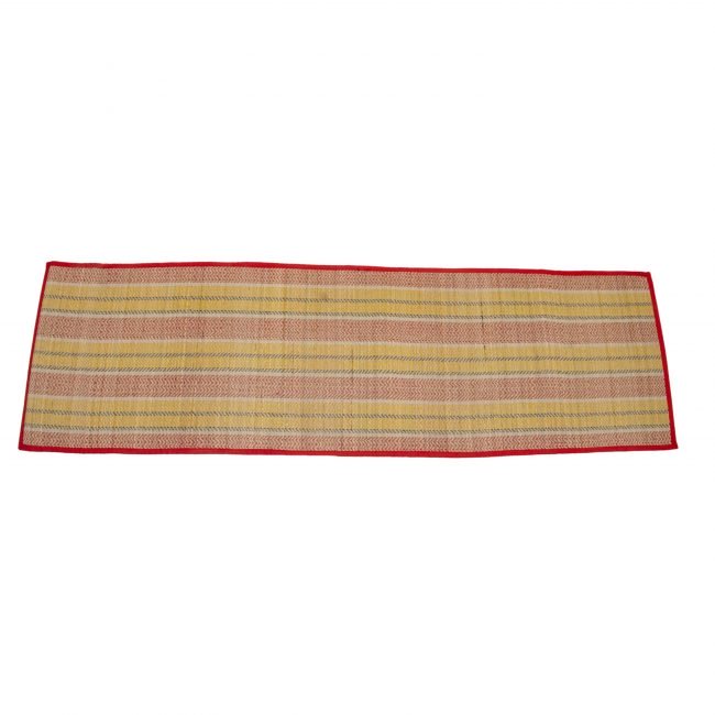 Handcrafted Multicolour Madhur Grass Stripe Folding Table Mat Set (6+1)