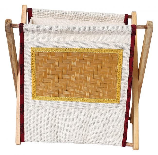 Jute Fold-able Magazine Holder