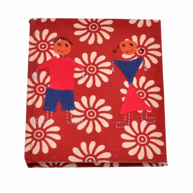 Hand Crafted Maroon & Blue Color Paper & Jute Diary