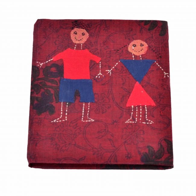 Hand Crafted Maroon & Red Color Paper & Jute Diary