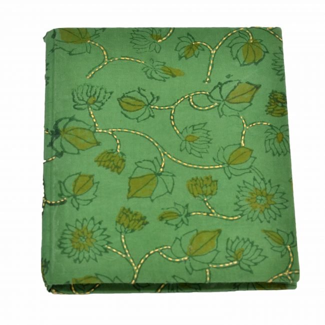 Hand Crafted Green & Yellow Color Paper & Jute Diary