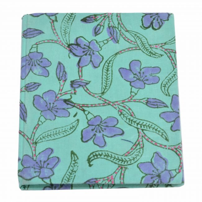 Hand Crafted Light Green & Navy Blue Color Paper & Jute Diary