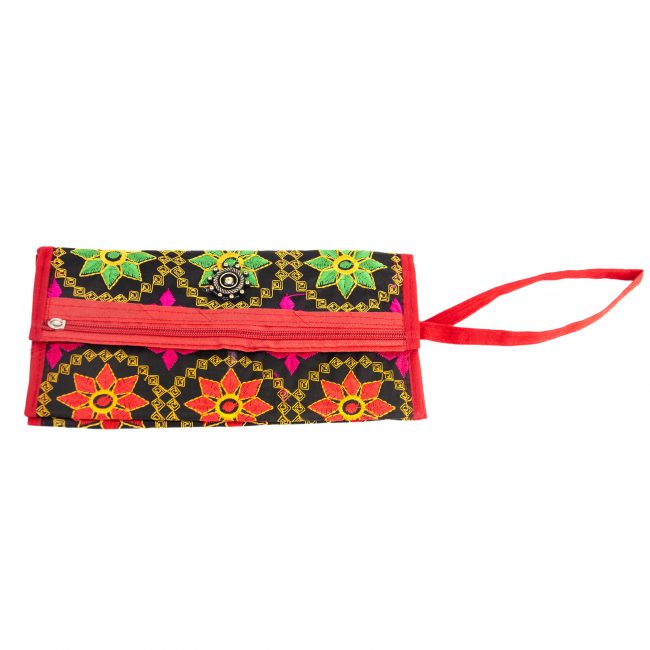 Cotton Black, Blue & Orange Star Antique Bag