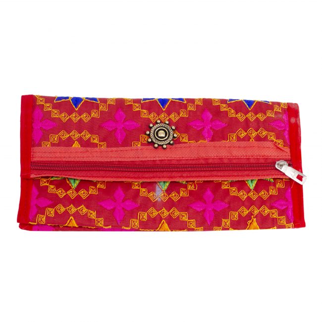 Velvet Maroon, Pink & Orange Star Antique Bag