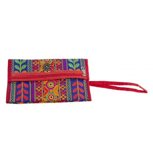 Velvet Blue, Red & Orange Star Antique Bag