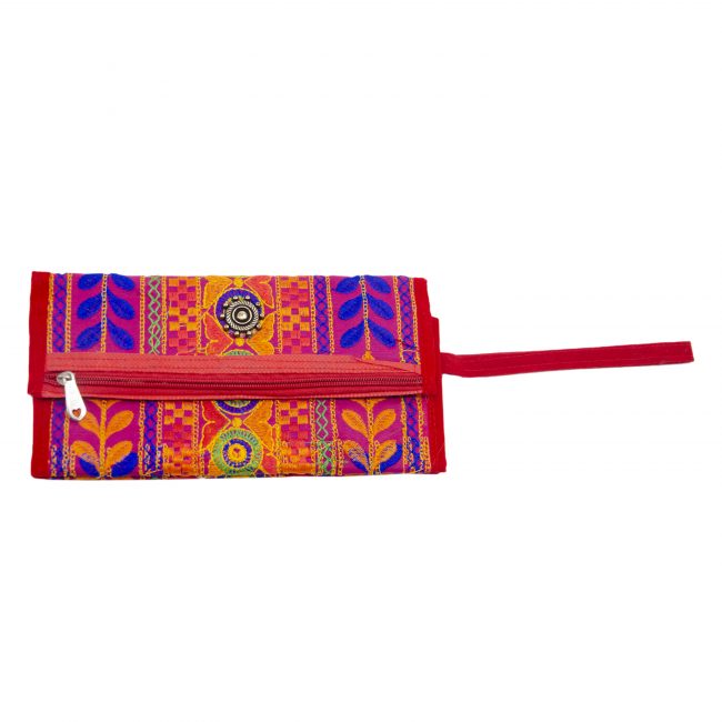 Velvet Pink, Blue & Orange Star Antique Bag