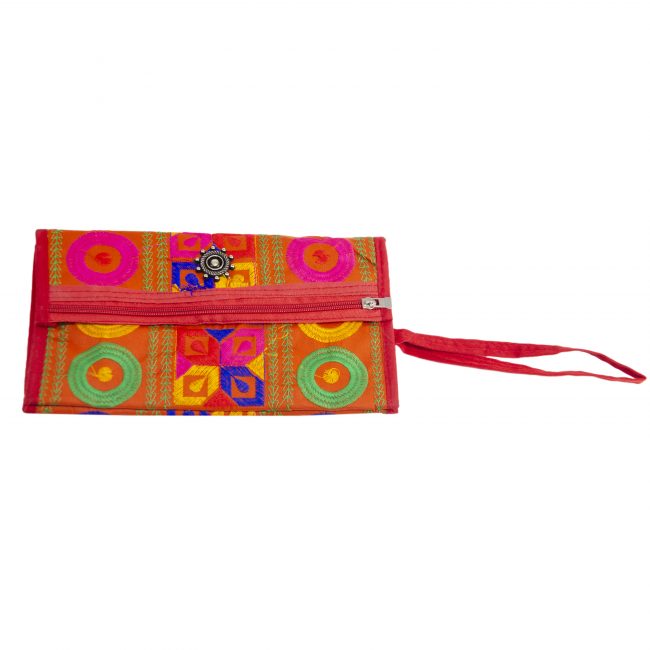 Velvet Brick Red, Yellow & Pink Star Antique Bag