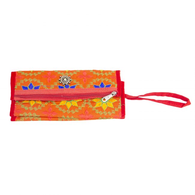 Cotton Orange, Blue & Yellow Star Antique Bag