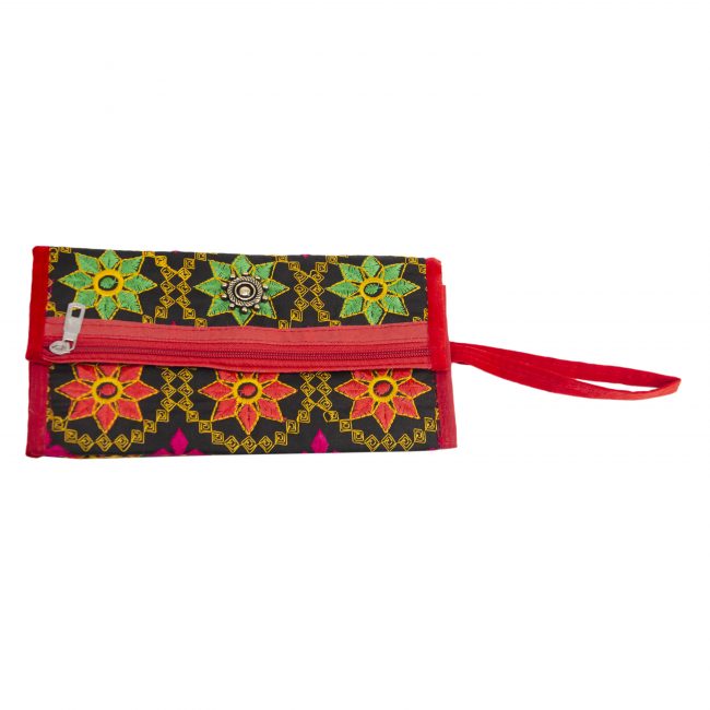 Thread Black, Pink & Orange Star Antique Bag