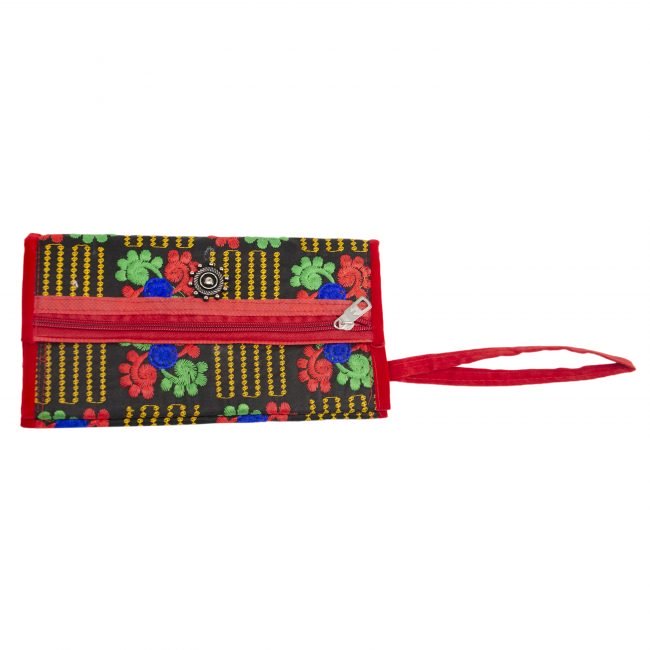 Thread Black, Orange & Red Star Antique Bag