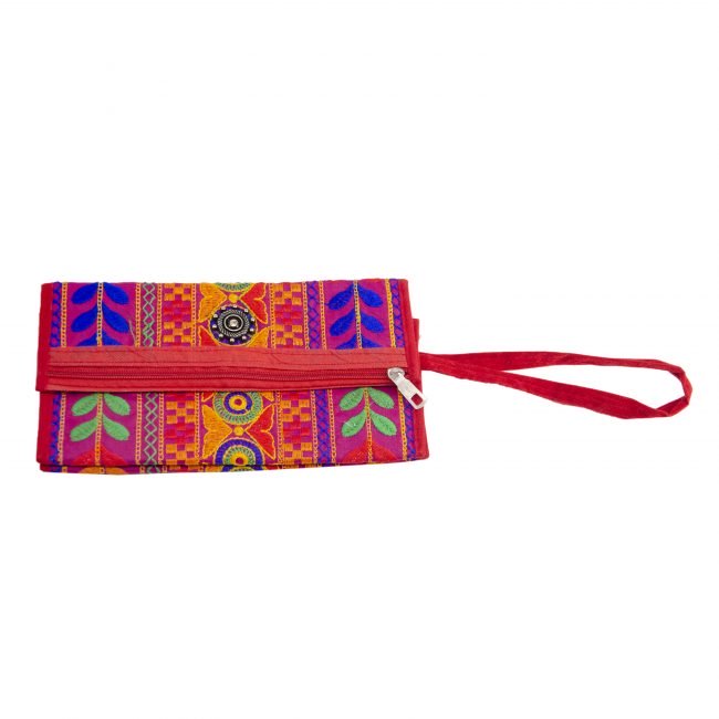 Thread Pink, Orange & Green Star Antique Bag