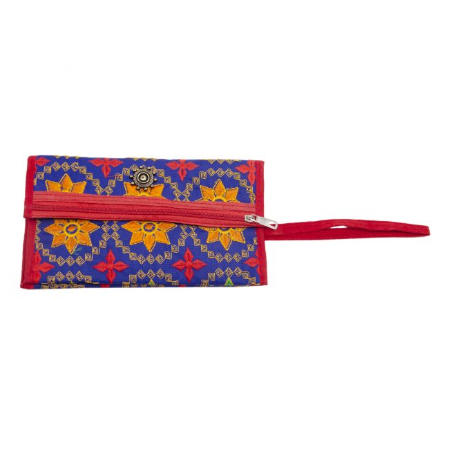 Thread Blue, Orange & Red Star Antique Bag