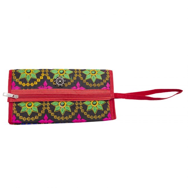 Thread Black, Orange & Green Star Antique Bag