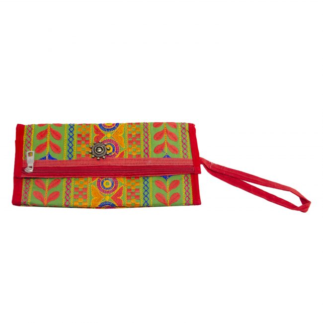 Thread Green, Red & Orange Star Antique Bag