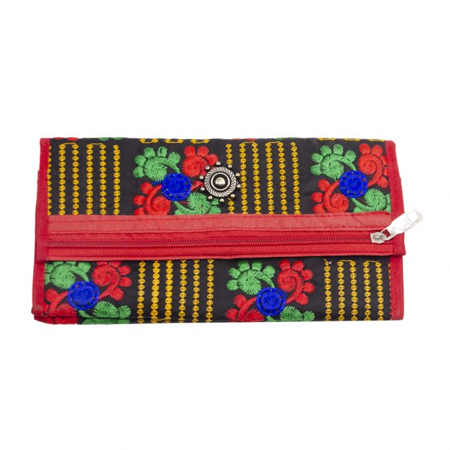 Thread Black, Red & Orange Star Antique Bag