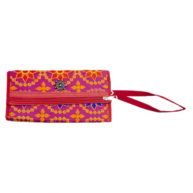 Thread Pink, Red & Orange Star Antique Bag
