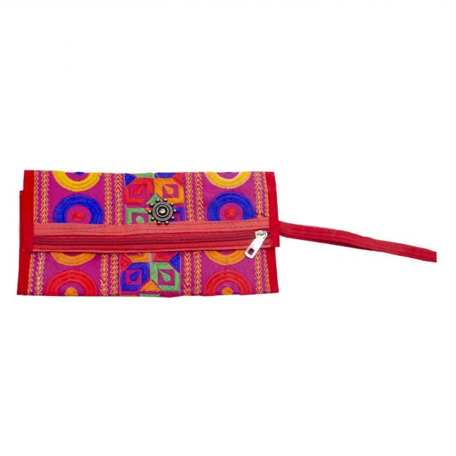 Thread Pink, Red & Orange Star Antique Bag