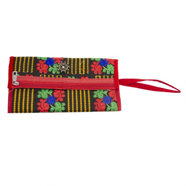 Thread Black, Red & Orange Star Antique Bag