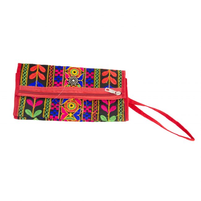 Cotton Black, Pink & Blue Star Antique Bag