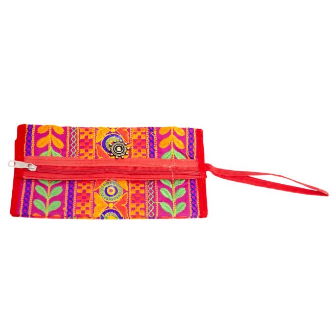 Cotton Pink, Orange & Green Star Antique Bag