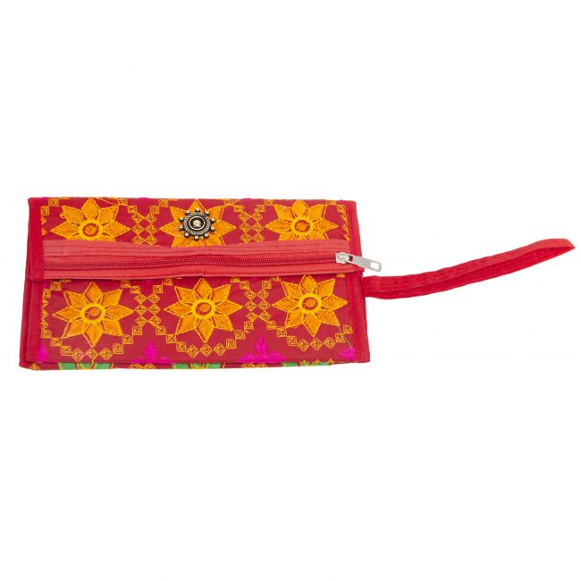 Cotton Red, Orange & Pink Star Antique Bag