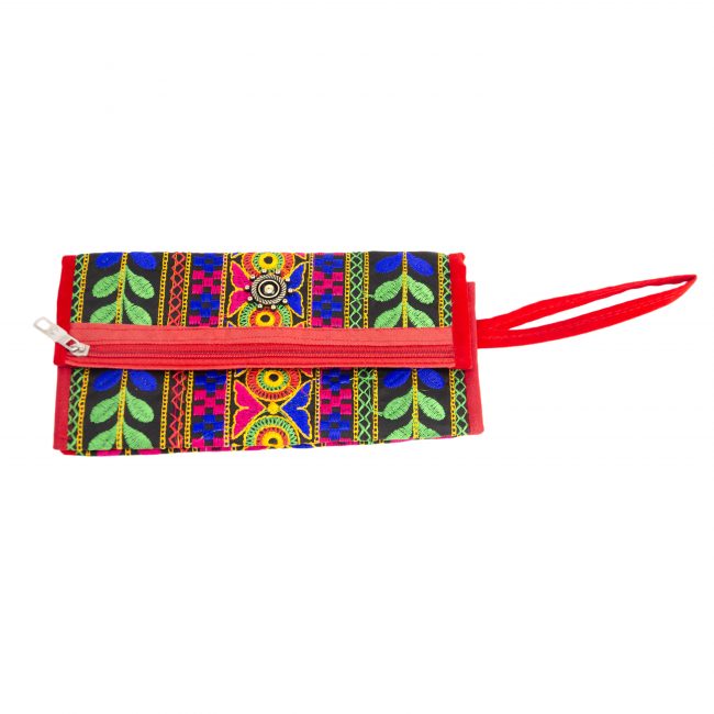 Cotton Black, Blue & Pink Star Antique Bag