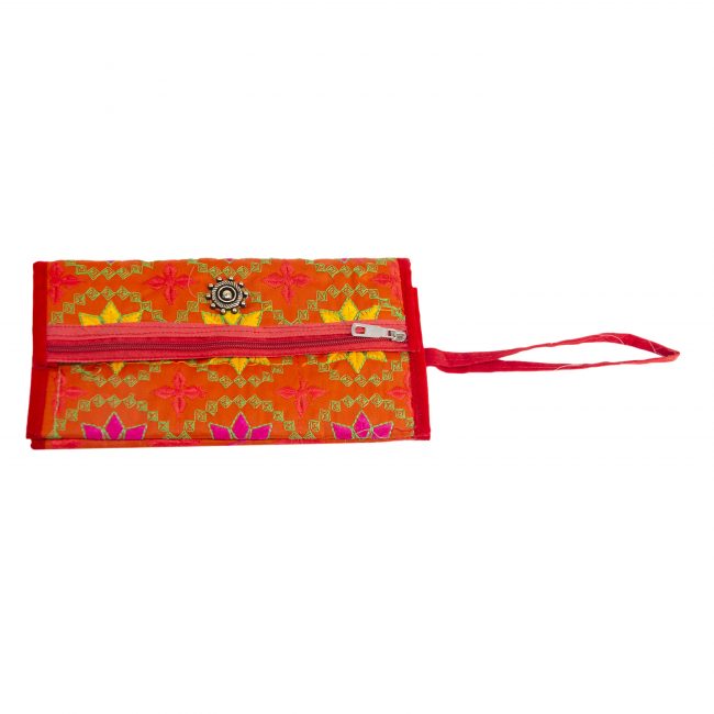 Cotton Orange, Green & Pink Star Antique Bag