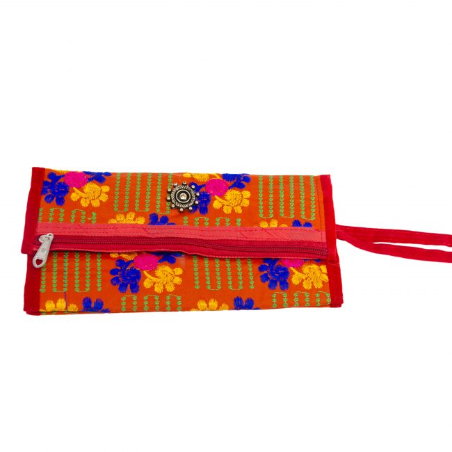 Cotton Red, Blue & Orange Star Antique Bag