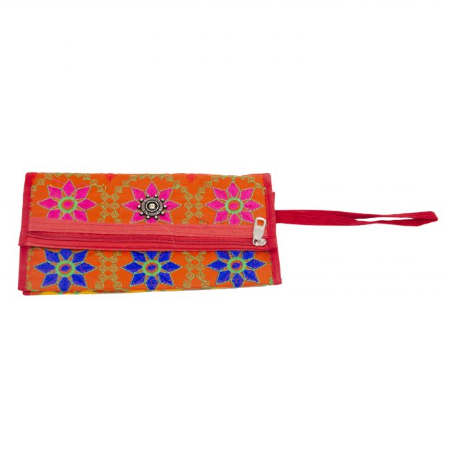 Cotton Brick Red, Blue & Pink Star Antique Bag