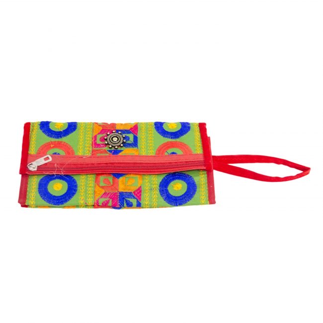 Cotton Green, Blue & Orange Star Antique Bag