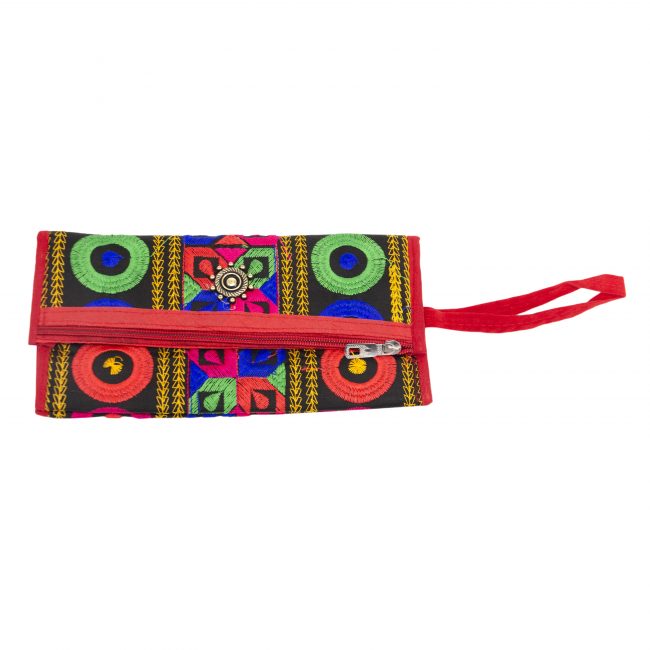 Cotton Black, Red & Green Star Antique Bag