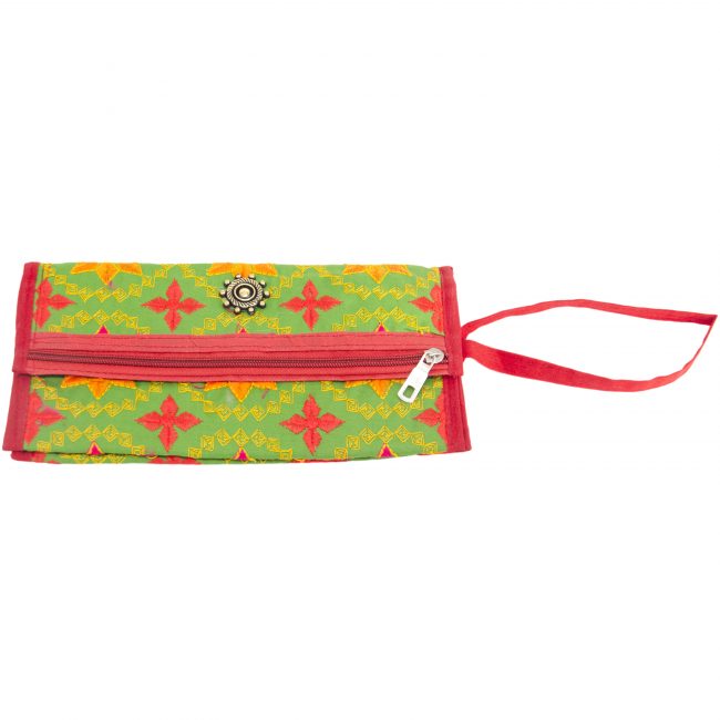Cotton Green, Yellow & Red Star Antique Bag