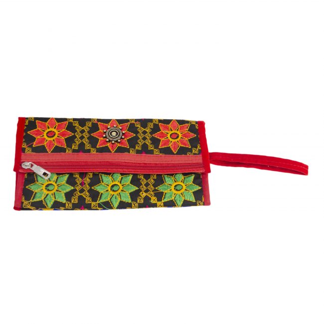 Velvet Black, Orange & Red Star Antique Bag