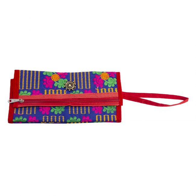 Velvet Blue, Pink & Orange Star Antique Bag