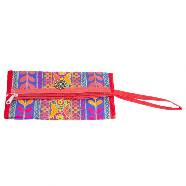 Cotton Blue, Orange & Pink Star Antique Bag