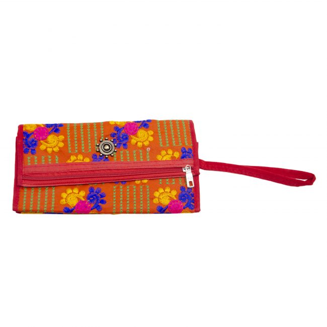 Velvet Brick Red, Blue & Orange Star Antique Bag