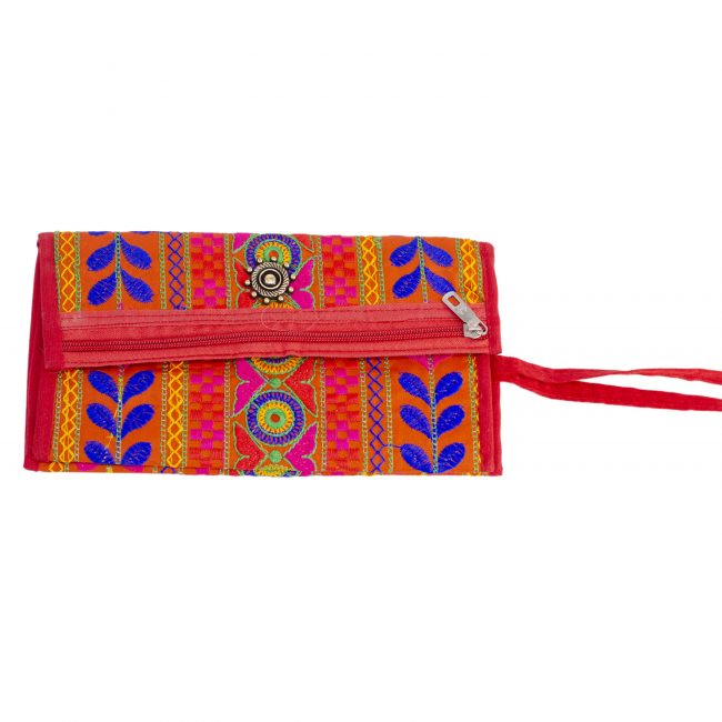 Velvet Brick Red, Blue & Orange Star Antique Bag