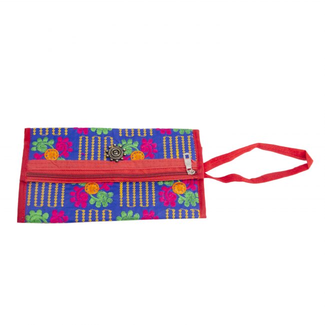 Cotton Blue, Orange & Pink Star Antique Bag