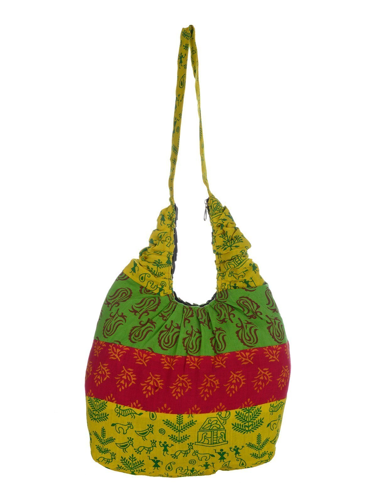 Multi Fabric Sling Bag