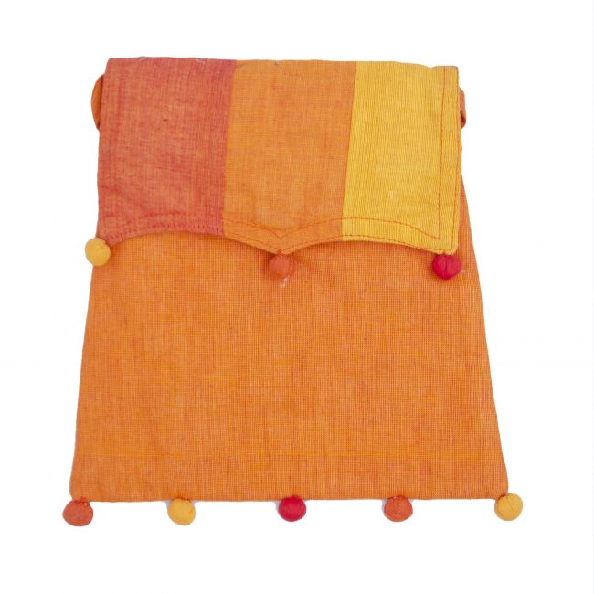 Handcrafted Cotton Orange Small Purse