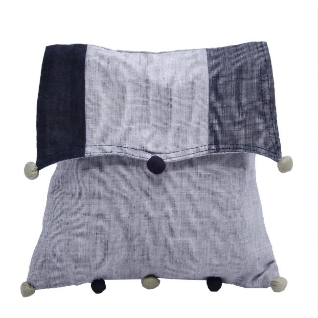 Handcrafted Cotton Grey Small Purse
