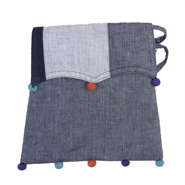 Handcrafted Cotton Grey Small Purse