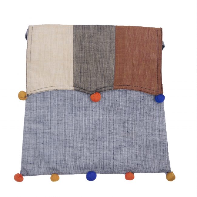 Handcrafted Cotton Grey Small Purse