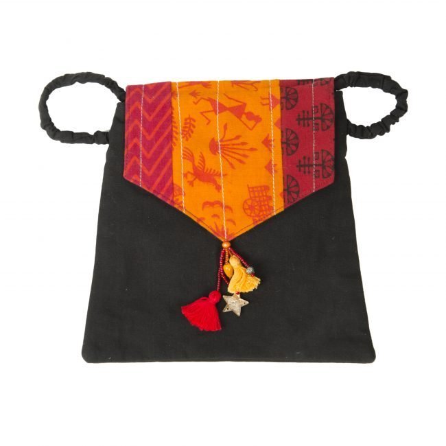 Cotton Shade Batwa Purse : Gujarat Handicraft(Multi-Coloured)