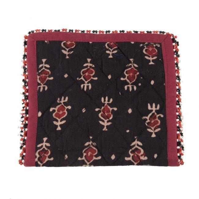 Cotton, Beeds & Foam Jewellery Purse